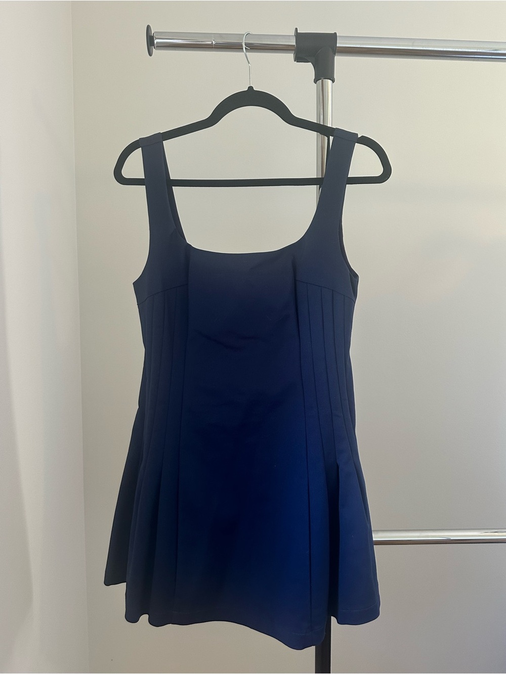 Olivaceous Navy Square-Neck Mini Dress